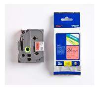 Brother TZE-451 Directlabel Nero Su Rosso Laminato 24mm X 8m per P-To