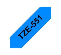 Brother TZE-551 TZ Nero Filippine 5 anno/i 2,4 cm 8 m Nastro Nero/Blu TZE551