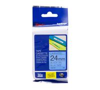 BROTHER TZE-551 TZE551 24mm 8mt NASTRO ORIGINALE nero su blu LAMINATO