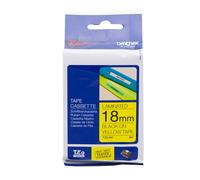 BROTHER TZE-641 TZE641 18mm 8mt NASTRO ORIGINALE nero su giallo LAMINATO
