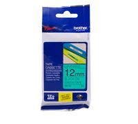 BROTHER TZE-731 TZE731 12mm 8mt NASTRO "ORIGINALE" nero su verde LAMINATO