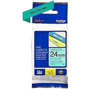 Brother TZE-751 Nastro Laminato, 24 mm, Nero/Verde