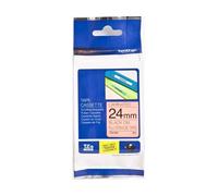 Nastro Brother TZe-B51 - Nero su arancione (24 mm)