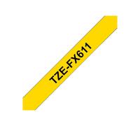 Brother TZe FX611 Flexitape black auf gialloRolle x 1 n per TZEFX611
