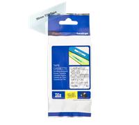 Brother TZe-M65, 36mm x 8m, testo bianco/traslucido opaco nastro, nastro originale