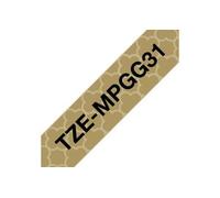 Brother TZE-MPGG31 nastro per etichettatrice Nero dorato NEW