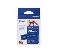 Brother TZE-RN54 Oro su blu navy TZe Nero Trasferimento termico 5 TZERN54