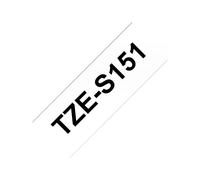 P-TOUCH TZES151 - Nastro laminato, adesione extra forte, nero su trasparente, 24 m