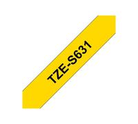 P-TOUCH TZES631 - Nastro laminato, adesione extra forte, nero su giallo, 12 mm