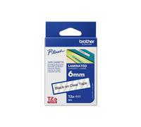 Brother TZE111 TZ Trasparente 8 m 6 mm Black on Clear 8m Laminated