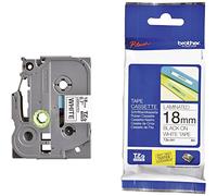 Brother TZE241 Nastro Laminato, 18 mm, Nero/Bianco