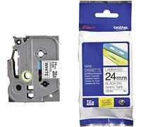 Brother TZE251 Nastro Laminato, 24 mm, Nero/Bianco
