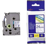 Brother TZE253 Nastro Laminato, 24 mm, Blu/Bianco