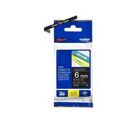 Brother TZ-315 / TZe-315, 6mm x 8m, testo bianco / sfondo nera, nastro originale