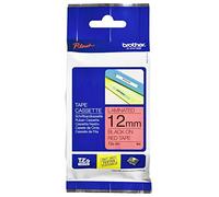 Brother TZE431 Nastro Laminato, 12 mm, Nero/Rosso