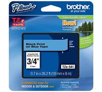 Brother TZE541 Nastro Laminato, 18 mm, Nero/Blu