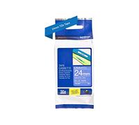 Brother TZE555 Nastro Laminato, 24 mm, Bianco/Blu