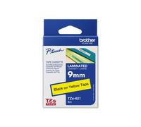 Brother TZE621 9 mm 8 m 17 mm 68 mm 100 mm 30 g Gloss Black on Yellow