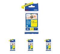 Brother TZe631S Nastro Laminato, 12 mm, Nero/Giallo, Lunghezza 4 metri