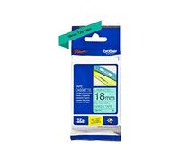 Brother TZE741 Nastro Laminato, 18 mm, Nero/Verde