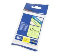 Brother TZEC31, Nastro Laminato, 12 mm x 8 metri | Colore Nero su Sfondo Fluorescente Giallo. Per etichettatrici serie P-Touch