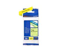 Brother TZEC51 Nastro Laminato fluorescente da 24 mm (5 m) Nero/Giallo fluo Nero
