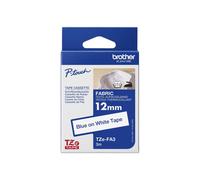 Brother TZEFA3 TZ 3 m Scatola 1,2 cm Iron On Fabric Tape 12mm 3m Blue/White