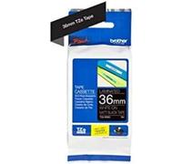 P-TOUCH TZEM365 - Nastro laminato, bianco su nero opaco, 36 mm