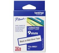 Nastro Brother TZe-M921 - Nero su metallico