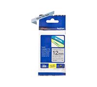 Brother TZEM931 Nastro metallizzato opaco da 12 mm (8 m) Nero/Argento opaco