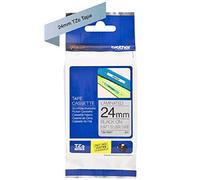 Brother TZEM951 Nastro Laminato, 24 mm, Nero/Argento Opaco Nero/Argento Opaco 24