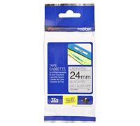 Brother TZEM951 Nastro metallizzato opaco da 24 mm (8 m) Nero/Argento opaco