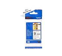 Brother TZEN221 Nastro per etichettatura non laminato, 9 mm, Nero/Bianco