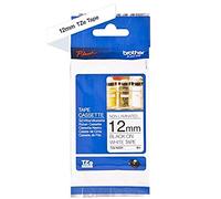 Brother TZEN231 TZEN231 - Nastro per etichettatura, nero su bianco, 12 mm (larghezza) x 8 m (lunghezza), non laminato, forniture originali TZEN231
