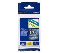 Brother Nastro laminato TZEPR935 - bianco su argento premium glitter 12 mm (8 m)