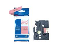 Brother TZERE54 Nastro in tessuto TZE sfondo rosa e scritta oro da 24MM x 4m Oro