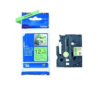 Brother TZERM34 Nastro in tessuto TZE sfondo verde menta e scritta oro da 12MM x 4m di lunghezza