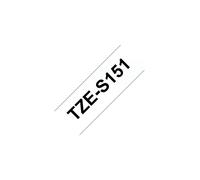 P-TOUCH TZES151 - Nastro laminato, adesione extra forte, nero su trasparente, 24 m