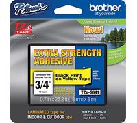 Brother TZES641 Nastro Laminato con adesivo resistente da 18 mm (8 m) Nero/Giallo