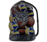 BROTOU Borsa da Pallone Sportiva Extra Grande in Rete Resistente, 10-15 Palline,con Coulisse, per Pallacanestro, Pallavolo, Baseball, Calcio,con Tracolla (76,2 x 101,6 cm)