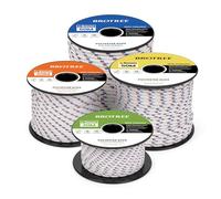 Brotree Corda in Poliestere 5mm x 20m Bianco/Blu/Rosso in Bobina - Corda Intrecciata Multiuso per Esterno, Nautica, Ormeggio, Giardino, Drizza - 400KG Carico di Rottura