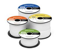 Brotree Corda in Poliestere 5mm x 20m Bianco in Bobina - Corda Intrecciata Multiuso per Esterno, Nautica, Ormeggio, Giardino, Drizza - 400KG Carico di Rottura