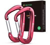 Brotree Moschettone Multiuso 12KN (1200 kg) Pesante Moschettoni Tipo D Alluminio per Amaca, Borse, Zaino, Campeggio