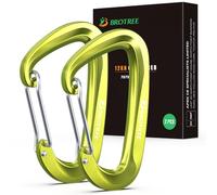 Brotree Moschettone Multiuso 12KN (1200 kg) Pesante Moschettoni Tipo D Alluminio per Amaca, Borse, Zaino, Campeggio