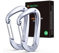 Brotree Moschettone Multiuso 12KN (1200 kg) Pesante Moschettoni Tipo D Alluminio per Amaca, Borse, Zaino, Campeggio