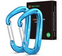 Brotree Moschettone Multiuso 12KN (1200 kg) Pesante Moschettoni Tipo D Alluminio per Amaca, Borse, Zaino, Campeggio
