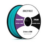 Brotree Paracord 2,4 mm 275lb Corda Nylon 30M 4 Fili Bobina Corda Sopravvivenza - 125 kg Carico di Rottura (Turchese)