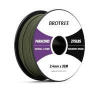 Brotree Paracord 2,4 mm 275lb Corda Nylon 30M 4 Fili Bobina Corda Sopravvivenza - 125 kg Carico di Rottura (Verde Militare)