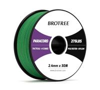 Brotree Paracord 2,4 mm 275lb Corda Nylon 30M 4 Fili Bobina Corda Sopravvivenza - 125 kg Carico di Rottura (Verde Smeraldo)