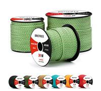 Brotree Paracord 3mm 30M Corda 100% Nylon Tipo II 3 Fili Corda Paracord 425 per Esterno, Artigianato, Fatto a Mano - 192 kg Carico di Rottura (Verde Kelly & Avocado)